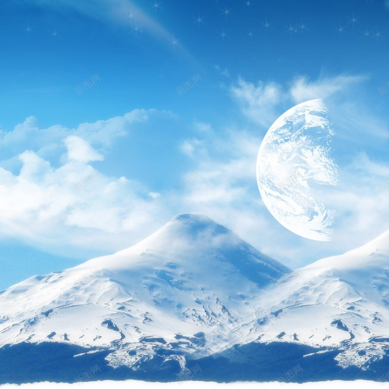 梦幻促销推广主图背景图psd_新图网 https://ixintu.com 主图 摄影 梦幻 雪景 风景