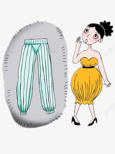 不穿秋裤的女孩png免抠素材_新图网 https://ixintu.com 人物 卡通 彩色 裙子