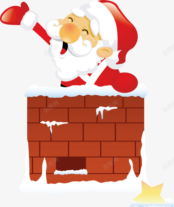 红色卡通烟囱圣诞老人png免抠素材_新图网 https://ixintu.com Christmas Merry 卡通圣诞老人 圣诞快乐 圣诞节 红色老人 装饰图案