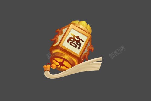 商金色复古手绘灯笼png免抠素材_新图网 https://ixintu.com 复古 灯笼 金色