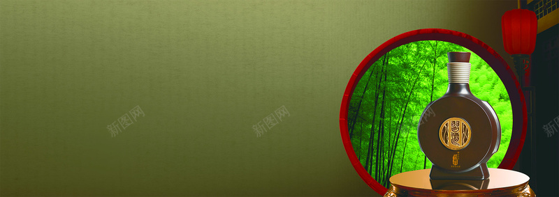 中国古典美酒促销bannerpsd设计背景_新图网 https://ixintu.com banner 中国风 久酒沉香 店铺 手机 海报banner 淘宝 红酒 酒