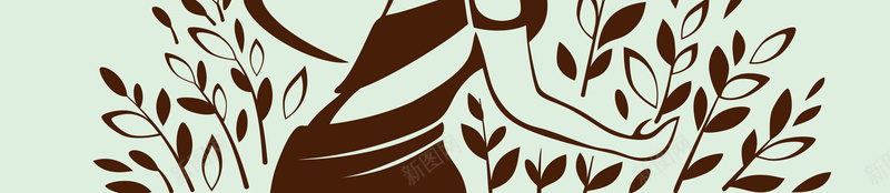 手绘唯美女子采摘茶叶平面广告矢量图ai设计背景_新图网 https://ixintu.com 唯美 女子 平面广告 手绘背景 插画 简约边框 边框 采摘茶叶 矢量图