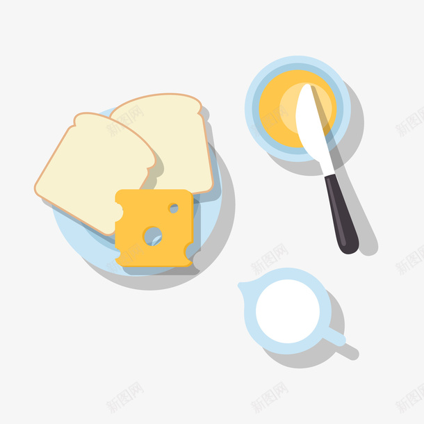 美味的吐司面包矢量图ai免抠素材_新图网 https://ixintu.com 卡通 吐司 天猫吃货节 面包 食物设计 矢量图
