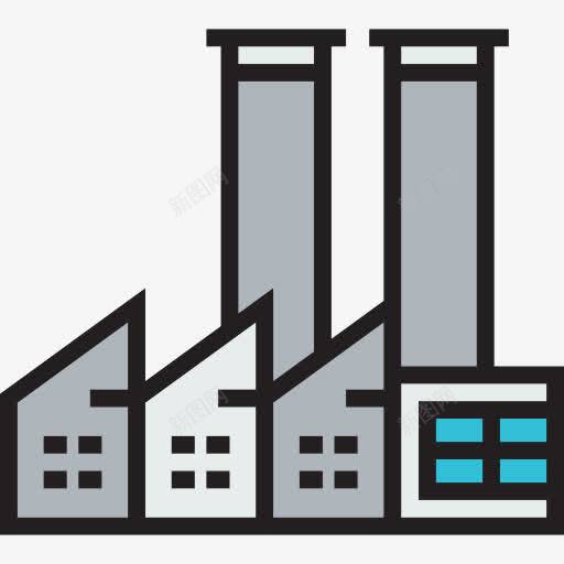 工厂图标png_新图网 https://ixintu.com 工业 工业污染 工厂 建筑 景观 污染