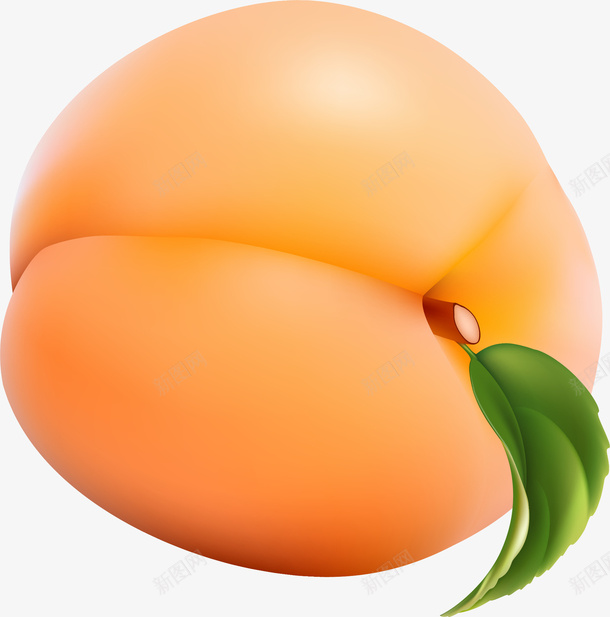 手绘黄色桃子叶子png免抠素材_新图网 https://ixintu.com 小清新 手绘套装 水彩 简约 绿色叶子 黄色桃子