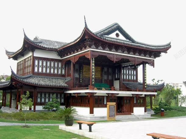 翻新的建筑png免抠素材_新图网 https://ixintu.com 公园 古戏台 戏台 戏曲 文化