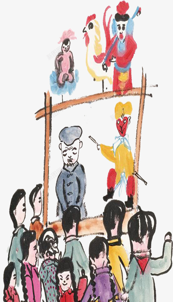 逛庙会卡通png免抠素材_新图网 https://ixintu.com 卡通庙会 庙会 描绘场景 美食庙会 逛庙会