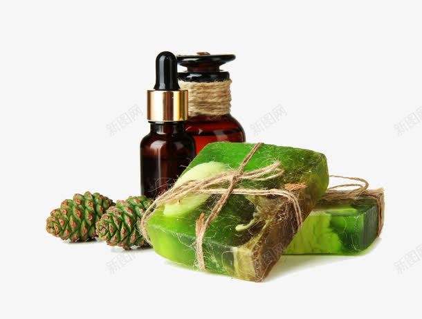 精油与手工皂png免抠素材_新图网 https://ixintu.com 手工皂 植物 精油