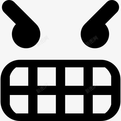 很生气表情的方脸图标png_新图网 https://ixintu.com 广场 愤怒的表情的脸 接口 脸 表情 非常生气