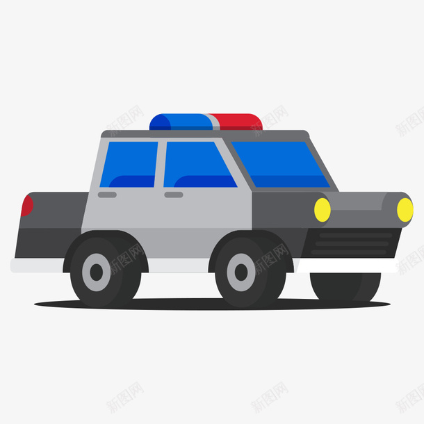 卡通蓝色窗户交警车矢量图ai免抠素材_新图网 https://ixintu.com 交警车 公安 卡通 巡逻队 干警 拘捕 汽车 警员 警笛声 警车 矢量图