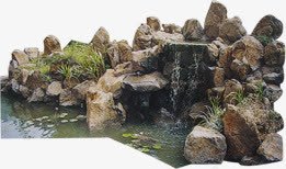 假山池塘环境png免抠素材_新图网 https://ixintu.com 假山 池塘 环境 素材
