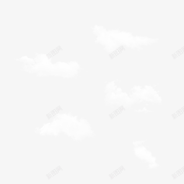 云朵组合透明psd免抠素材_新图网 https://ixintu.com 云彩 云朵 白云透底素材 白色 组合