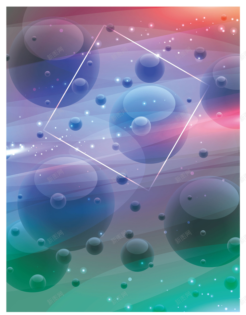 梦幻海报背景矢量图ai_新图网 https://ixintu.com 圆点 圆球 梦幻 浪漫 海报 矢量 矢量圆球 矢量背景 科技 背景 矢量图