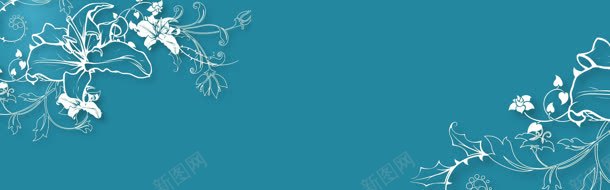 时尚蓝色花纹背景bannerjpg设计背景_新图网 https://ixintu.com banner 时尚 背景 花纹 蓝色