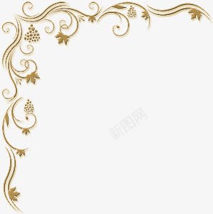 细花纹花边png免抠素材_新图网 https://ixintu.com 左上角 橄榄色 细花纹 花边