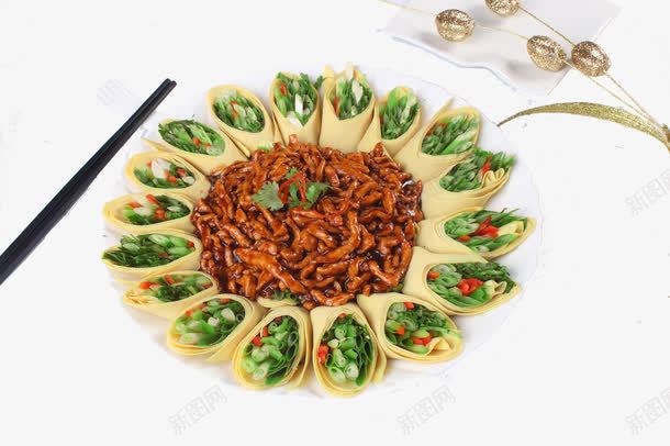 京酱肉丝png免抠素材_新图网 https://ixintu.com 一捆 名吃 大葱 肉丝 菜品