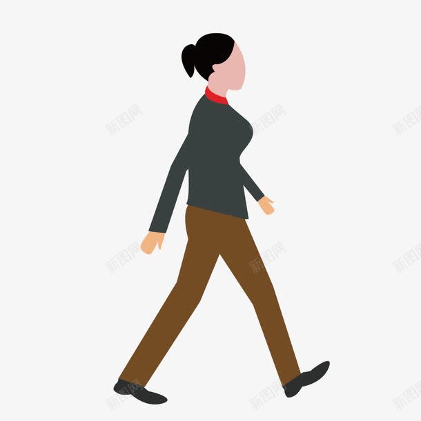 走路女子png免抠素材_新图网 https://ixintu.com 女子 扁平 走路 踱步