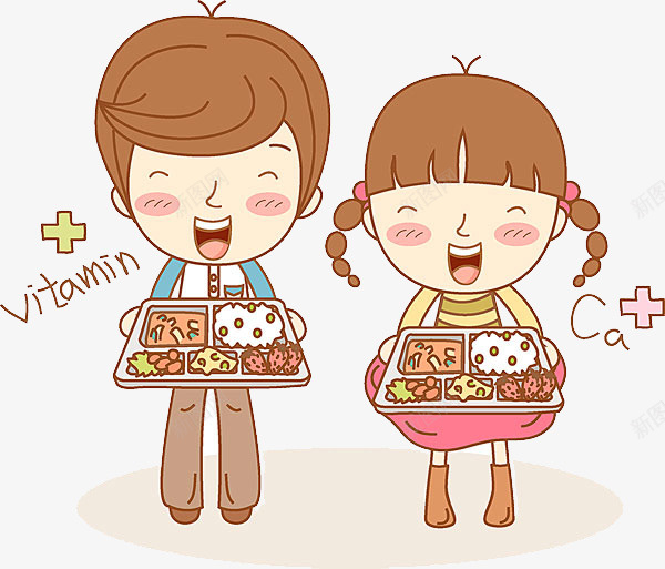 端饭的人png免抠素材_新图网 https://ixintu.com 人物 手绘 矢量装饰 装饰 装饰画 食物