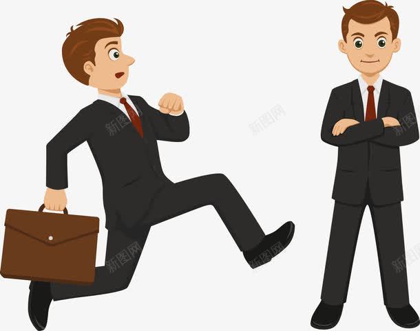 业务男生矢量图ai免抠素材_新图网 https://ixintu.com 卡通男生 商务 跑 黑色 矢量图