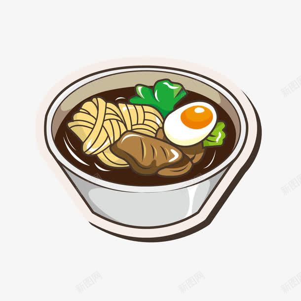 食物面食png免抠素材_新图网 https://ixintu.com 泡面 泡面图 矢量素材 肉食 青菜 面食 食物 鸡蛋