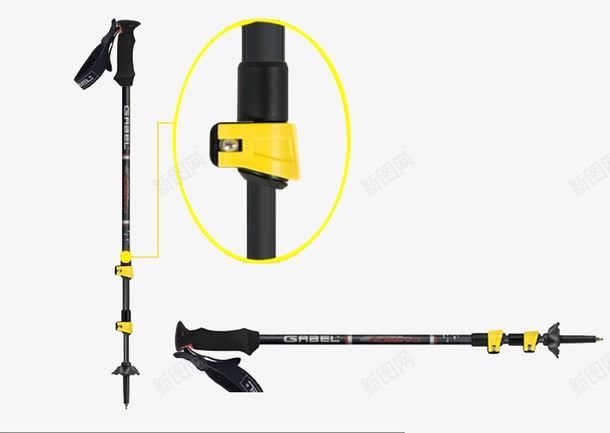 黄色手持登山杆png免抠素材_新图网 https://ixintu.com 登山杆 登山杖 登山用具
