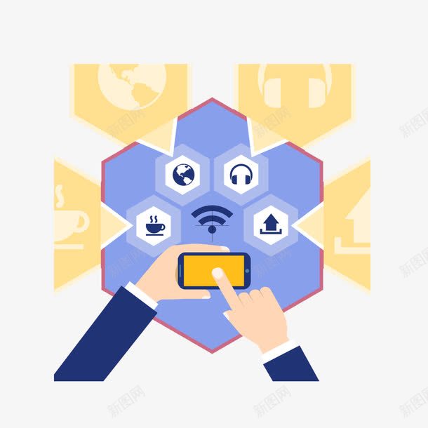 创意网络社交生活png免抠素材_新图网 https://ixintu.com 手 社交媒体 社交生活 网络