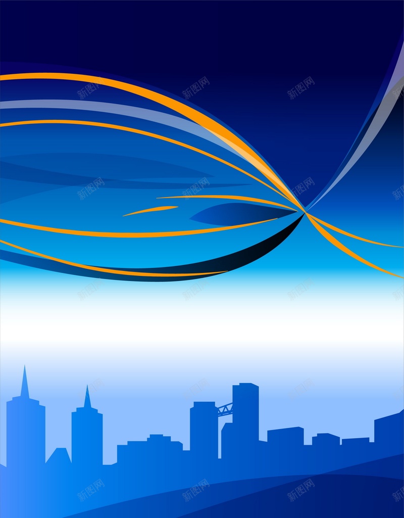 蓝色城市建筑背景模板矢量图ai设计背景_新图网 https://ixintu.com AI 城市 大厦 平面 广告 建筑 房子 曲线 模板 海报 矢量 素材 线条 背景 蓝色 高楼 矢量图