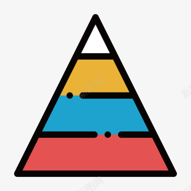 彩色手绘几何三角形元素矢量图图标图标