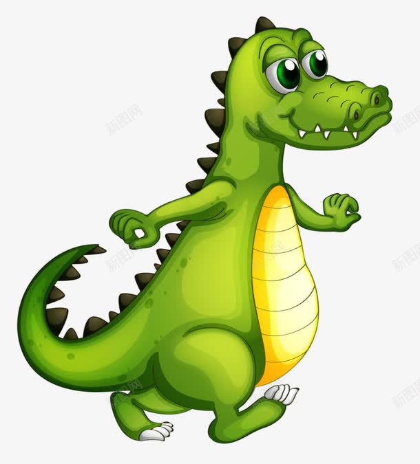 绿色小恐龙png免抠素材_新图网 https://ixintu.com 卡通 恐龙 手绘 绿色