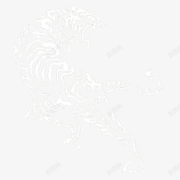 老虎剪影png免抠素材_新图网 https://ixintu.com 剪影 素材 老虎 装饰