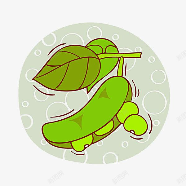 青豆png免抠素材_新图网 https://ixintu.com 手绘 有机蔬菜 蔬菜 豆类 豌豆