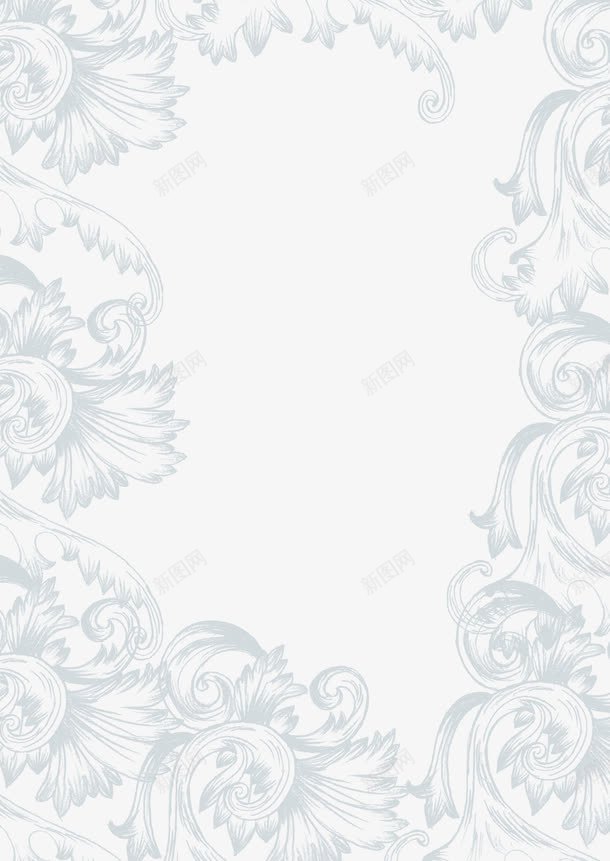 白色唯美欧式花纹png免抠素材_新图网 https://ixintu.com 欧式 白色 花纹
