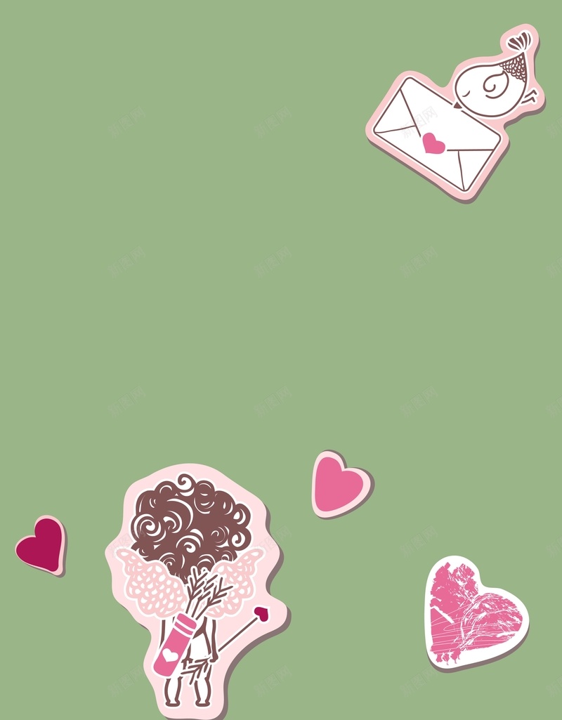 矢量卡通玫瑰心形小鸟送情书背景ai设计背景_新图网 https://ixintu.com 卡通 婚庆 小鸟 心形 情人节 手绘 海报 玫瑰花束 矢量 绿色 背景 送情书 矢量图