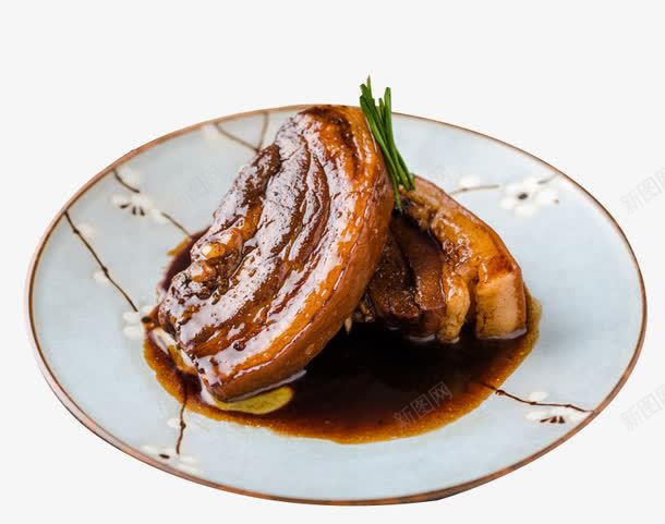 红烧肉png免抠素材_新图网 https://ixintu.com 瘦肉 盘子 美食 肉类 肉食 肥肉