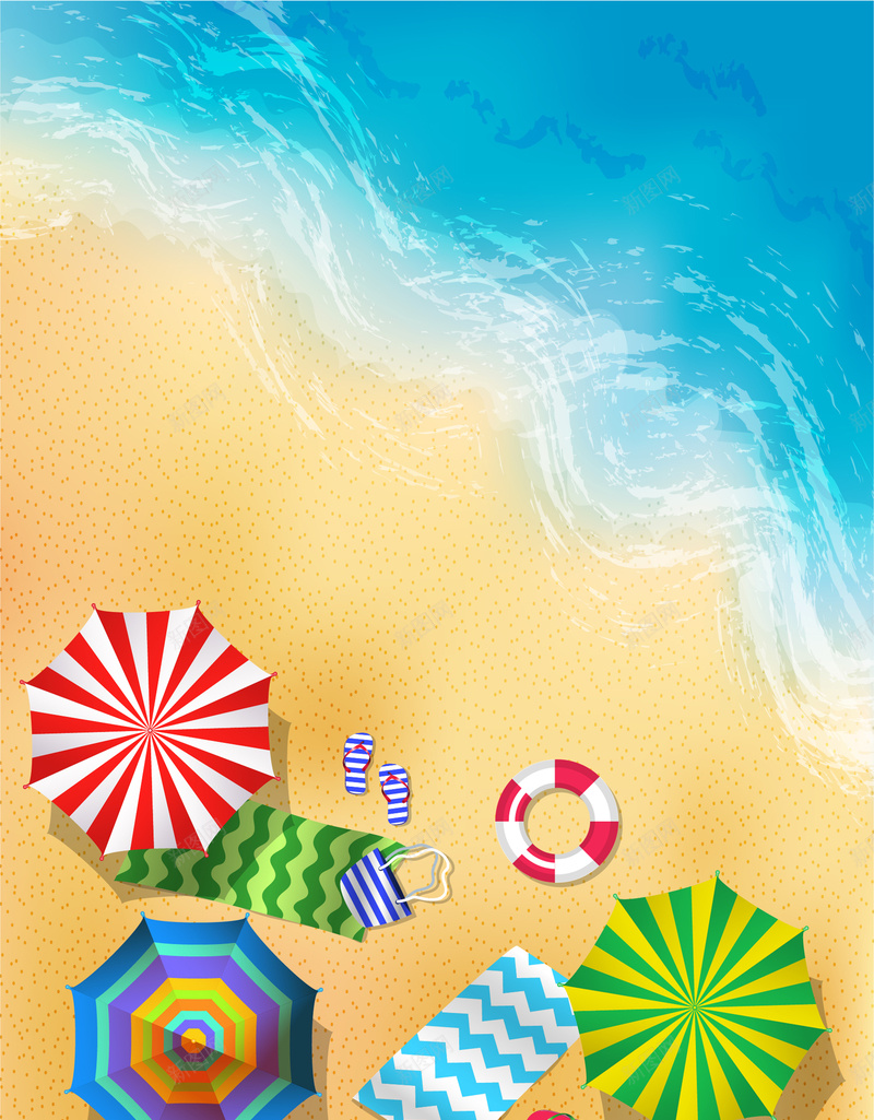 夏天海边旅游促销背景矢量图ai设计背景_新图网 https://ixintu.com 云朵 夏天 夏季 天空 太阳 季节 小清新 海水 海洋 海滩 海边 清新 白云 蓝天 阳光 矢量图