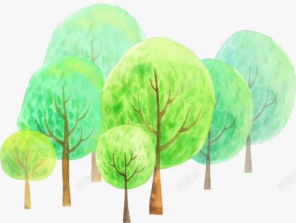 创意合成效果手绘磨砂树木png免抠素材_新图网 https://ixintu.com 创意 合成 效果 树木