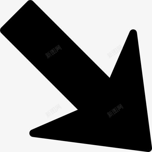 箭头指向右下图标png_新图网 https://ixintu.com 右 向下 基本程序 指向 方向 箭头