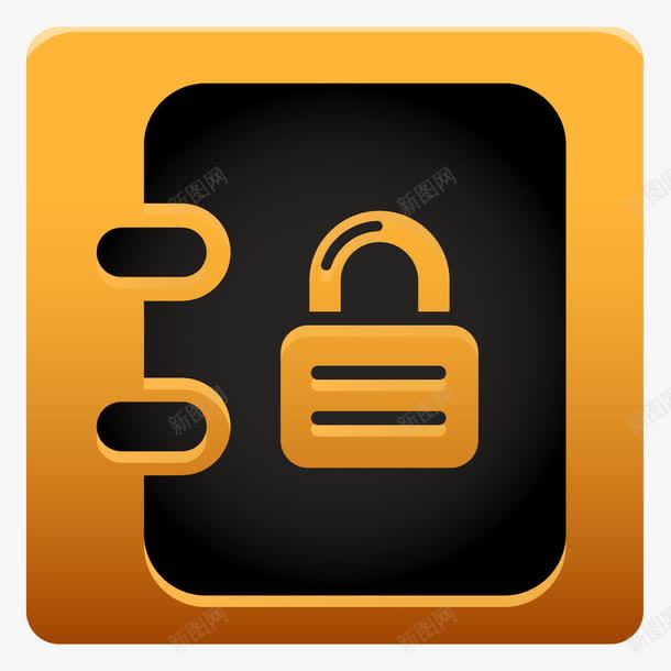 黑色渐变金融账户管理图标png_新图网 https://ixintu.com 手机APP 渐变 渐变图标 账号管理 账户管理 金融 黄色渐变 黑色渐变