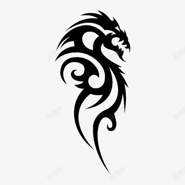 黑白轮廓动物图案png免抠素材_新图网 https://ixintu.com 素材库 纹身图案 黑白轮廓动物图案