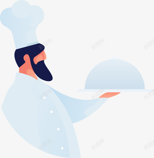 厨师卡通夸张人物插画矢量图eps免抠素材_新图网 https://ixintu.com 人物 厨师人物 厨师插画 厨师装饰 夸张人物 夸张人物插画 矢量图