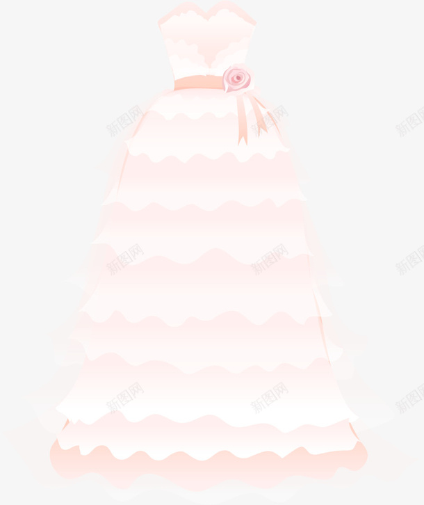 婚纱矢量图ai免抠素材_新图网 https://ixintu.com 卡通 婚纱 扁平 矢量图