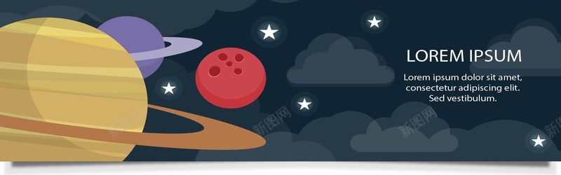 卡通星球背景矢量图ai设计背景_新图网 https://ixintu.com 卡通 手绘 星球 海报banner 深蓝 科技 科技感 科技风 童趣 高科技 矢量图