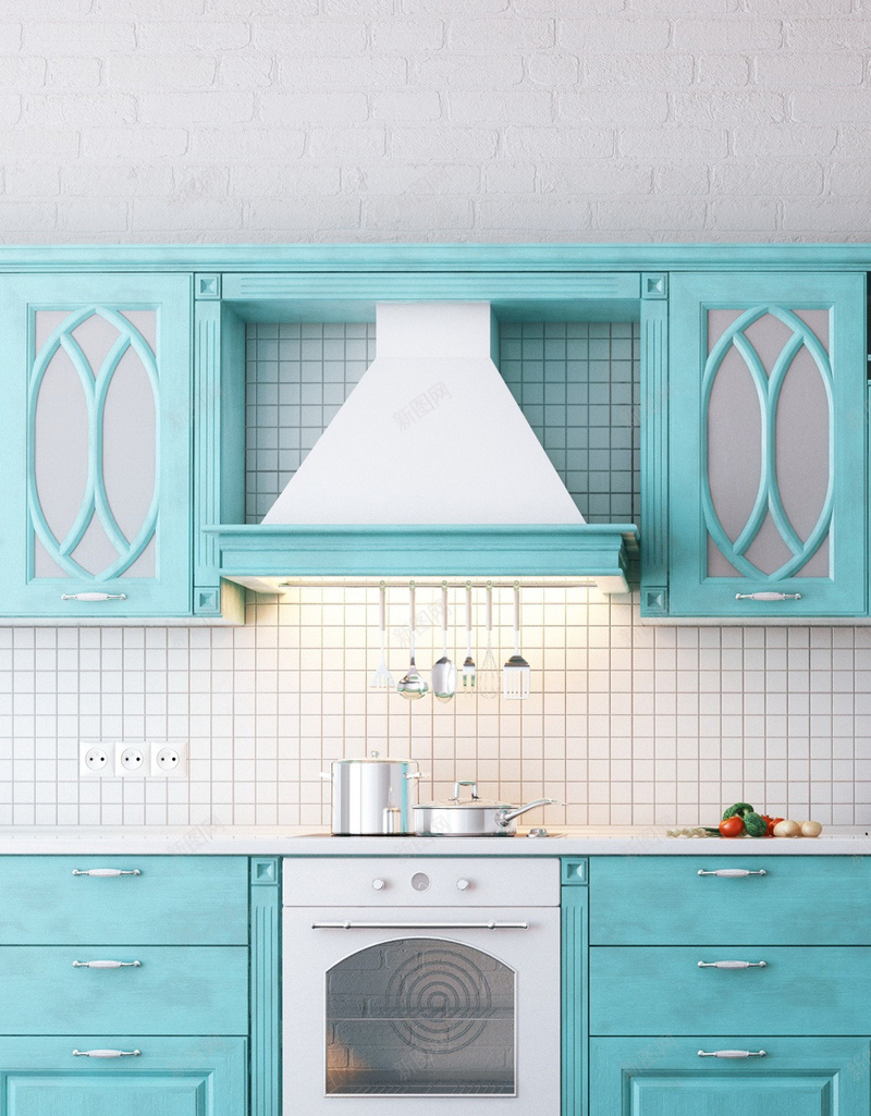 蓝色木质厨房柜H5背景jpg设计背景_新图网 https://ixintu.com H5背景素材 厨房柜 品质 实拍 家居 家庭园艺 木质 生活场景 蓝色 近景