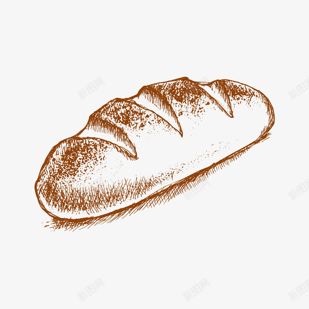 手绘面包png免抠素材_新图网 https://ixintu.com 矢量装饰 装饰 装饰画 面包 食物