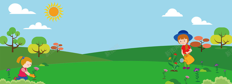 植树节绿色卡通可爱banner矢量图ai设计背景_新图网 https://ixintu.com 312 可爱 树木 植树 植树活动 植树节 清新 种树 绿化 绿色 自然 矢量图