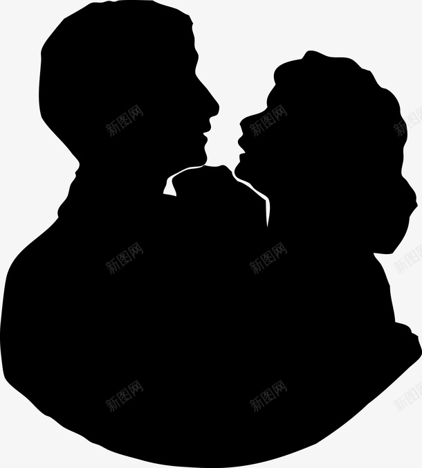 男女头部剪影图png免抠素材_新图网 https://ixintu.com 五官 人 卡通 口鼻 头 头部 头部剪影 工人 角色 身体 轮廓 面孔剪影