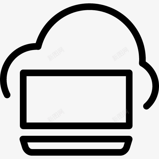 云电脑图标png_新图网 https://ixintu.com cloud laptop 云 笔记本电脑