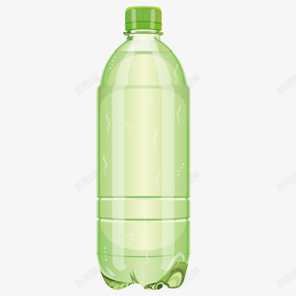 绿色塑料瓶png免抠素材_新图网 https://ixintu.com 卡通 塑料瓶 绿色