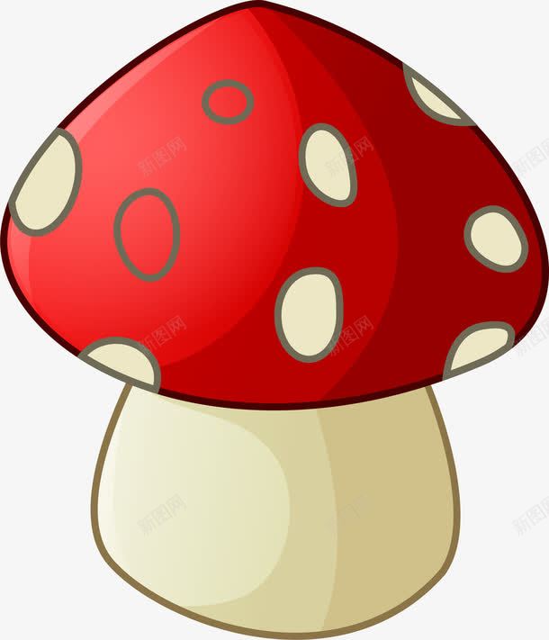 红色卡通蘑菇png免抠素材_新图网 https://ixintu.com 卡通蘑菇 简约菇类 红色蘑菇 菌类植物 装饰图案 香菇