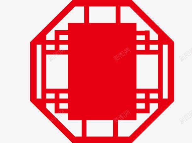 中国风窗户png免抠素材_新图网 https://ixintu.com 中国风 古老建筑 复古 窗户 窗纸 红色的